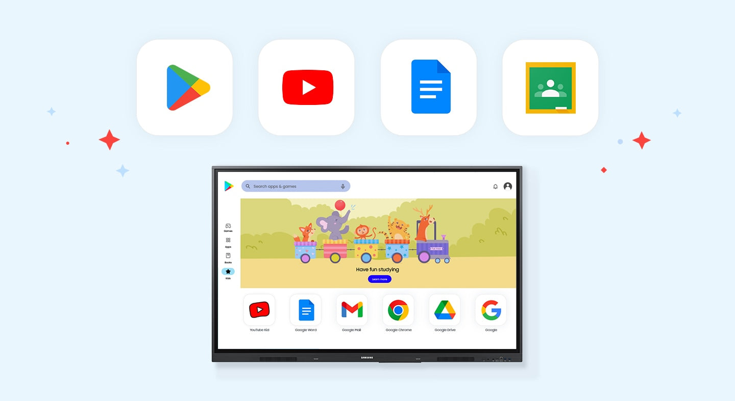 Samsung WA65D 65-Inch 4K UHD 40 Points Multi-Touch With EDLA Certified Smart Interactive Display (8GB RAM, 64GB ROM, Android 13.0)