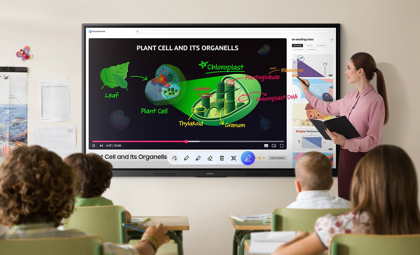 Samsung WA65F 65-Inch 4K UHD 40 Points Multi-Touch With EDLA Certified Smart Interactive Display (8GB RAM, 64GB ROM, Android 14.0)