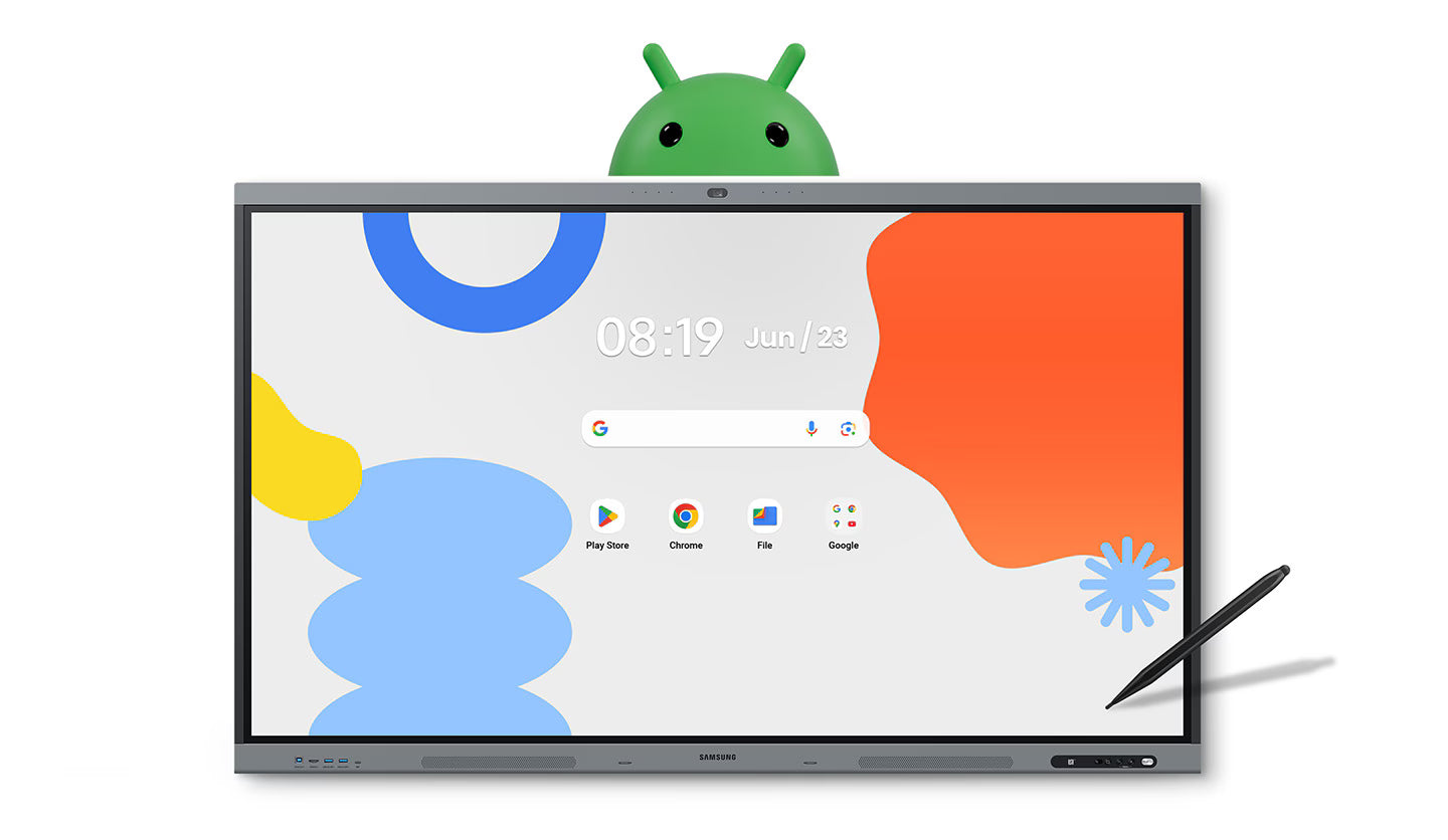 Samsung WA65FX-P 65-Inch 4K UHD 50 Touch-Points With Built-In 48MP Camera, Microphones, Speakers And EDLA Certified Smart Interactive Display (16GB RAM, 128GB ROM, Android 15.0)