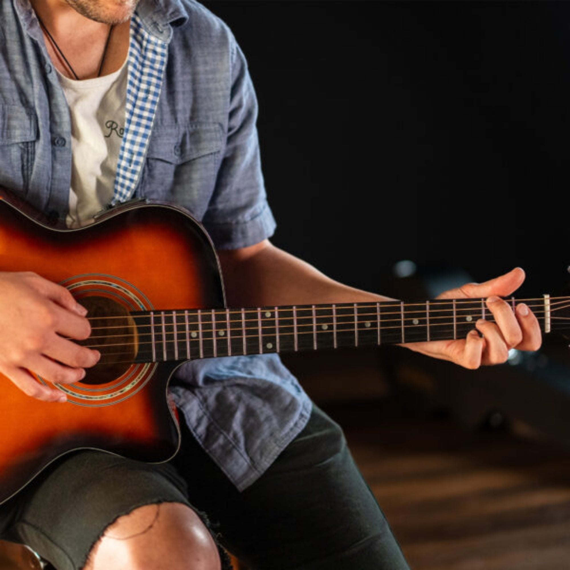 Washburn WCG10CE-U Comfort Series Grand Auditorium 6-String With Barcus-Berry LX4 Preamp & Built-in Tuner Electro-Acoustic Guitar – Desert Sunset Finish