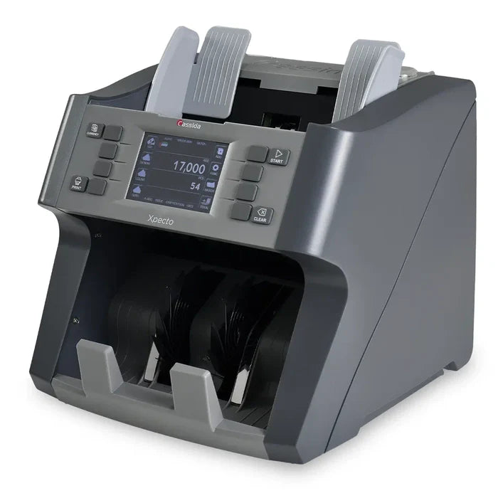 Cassida Xpecto 20 Multi-Currency With Dual CIS, UV, MG, IR, MT, 3D Mix Value Money Counting Machine