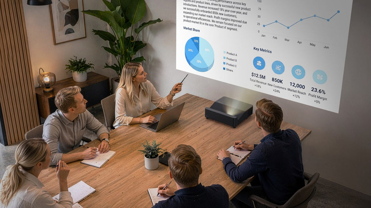 Optoma ZU600UST-B 6000 Lumens WUXGA Ultra Short Throw Laser Projector