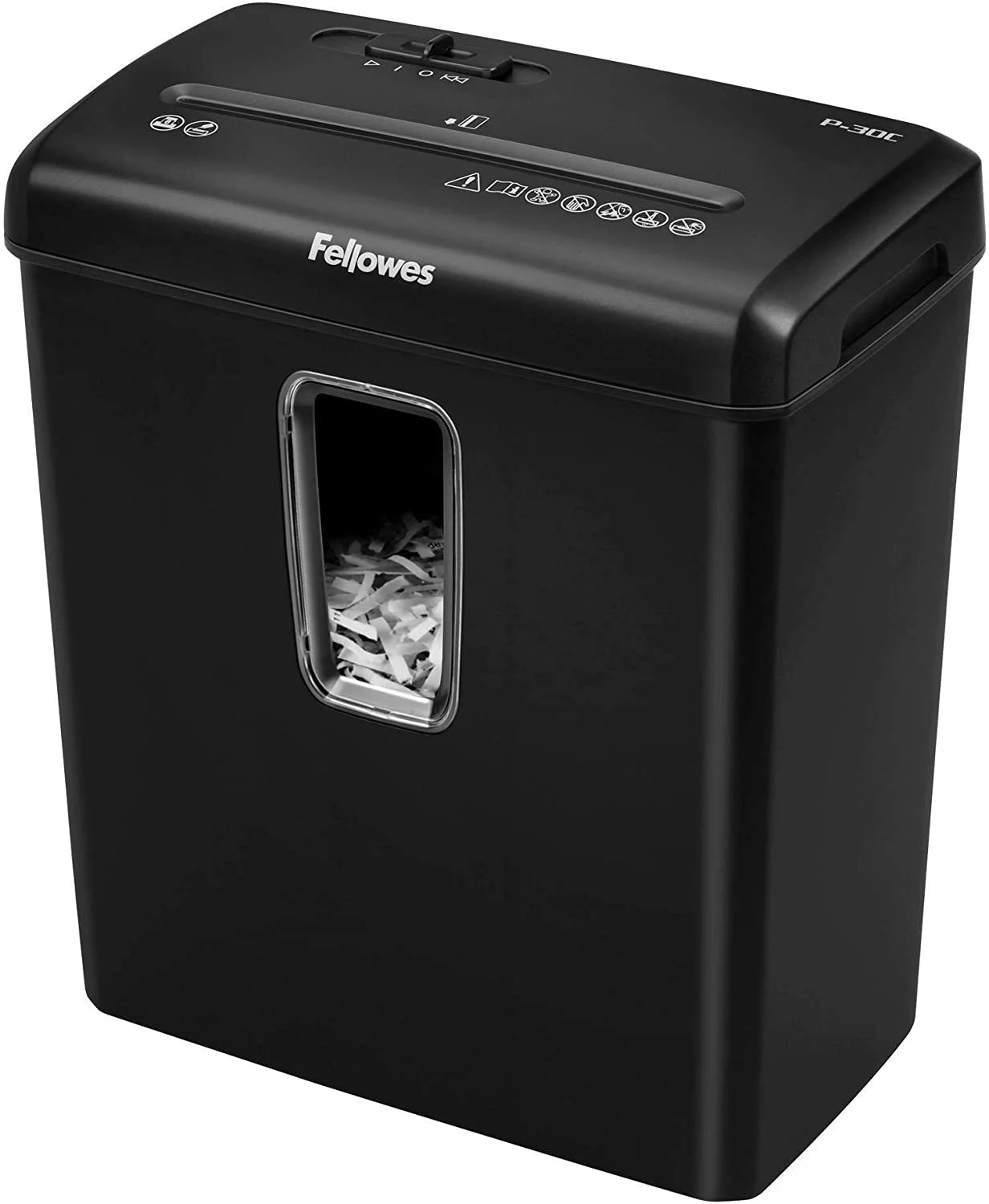 Fellowes Powershred P-30C Personal Shredder – Cross-Cut, 6 Sheet Capacity, 8.7