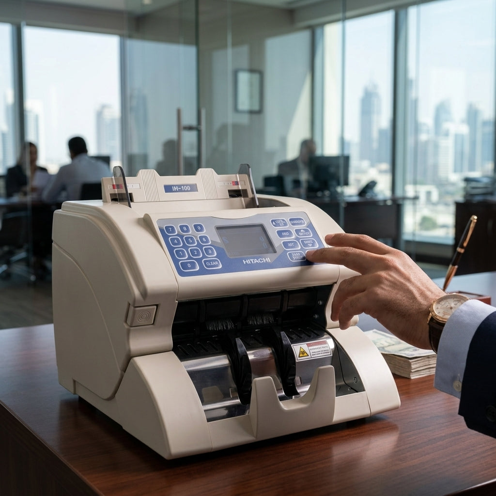 جهاز كشف العملة هيتاشي IH-100 – جيب واحد، حساس CIS بالأشعة تحت الحمراء بالكامل، سعة 5 عملات
