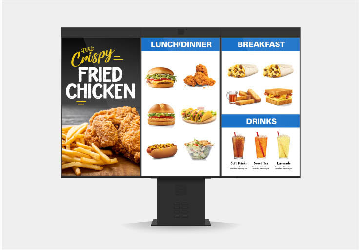 TREND Outdoor Drive-Thru LCD Menu Board - 55