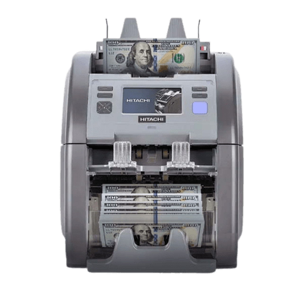 HITACHI IH-110 Currency Sorter – 4.3” Full Color LCD Touch Screen, Multi-Currency Mode, 40+ Currencies Capacity